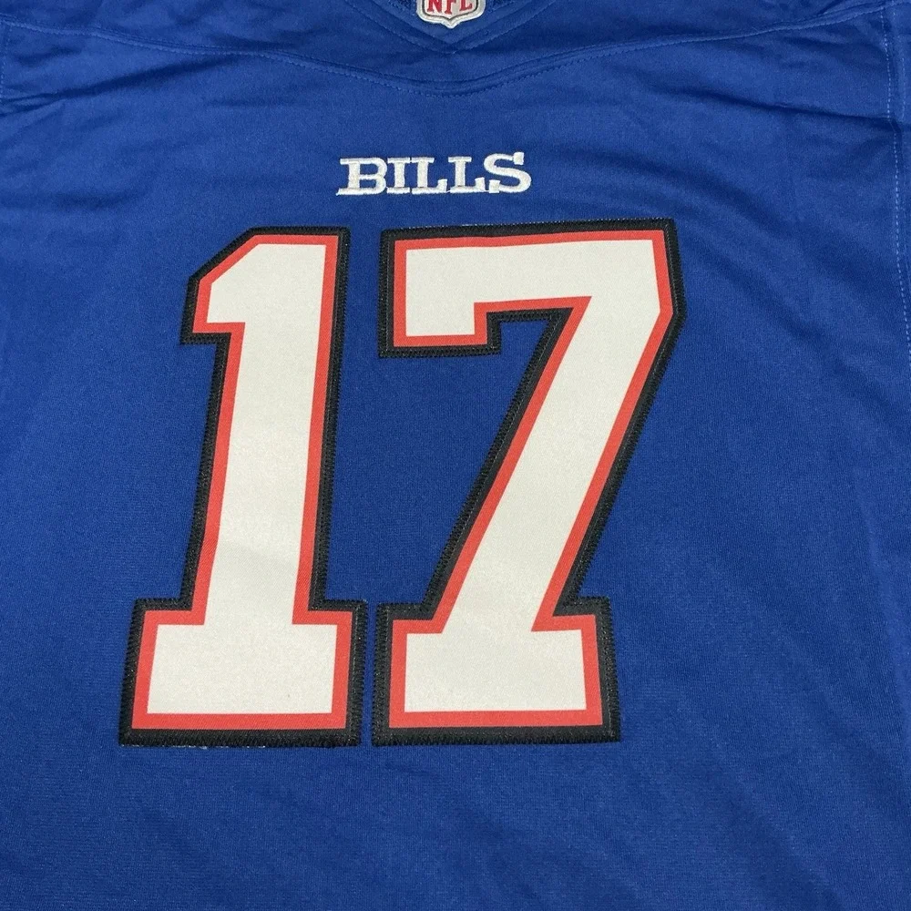 Buffalo Bills Josh Allen  #17  On Filed Football Jersey Size Extra Large